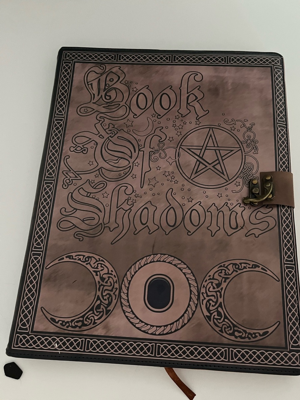 Journal Blank unlined spell Book of Shadows grimoire witchy Halloween clasp flaw